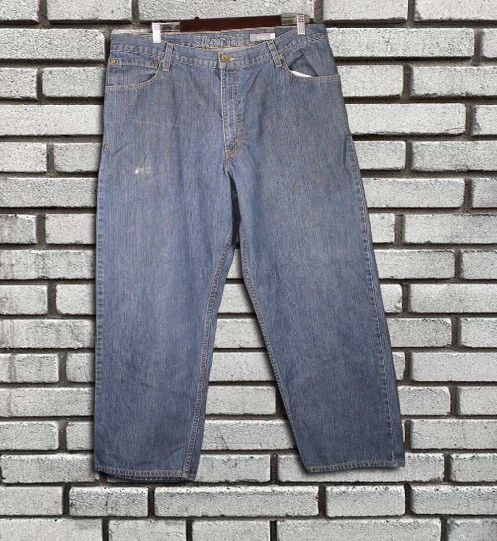 Vintage 2008 Levi's SilverTab Baggy Jeans Mens 40x30 NWOT Factory Flaw